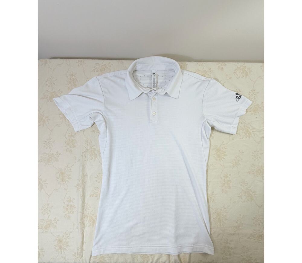 Adidas Golf Polo Shirt Womens XS White Short Sleeve Textured PerformanceAthletic